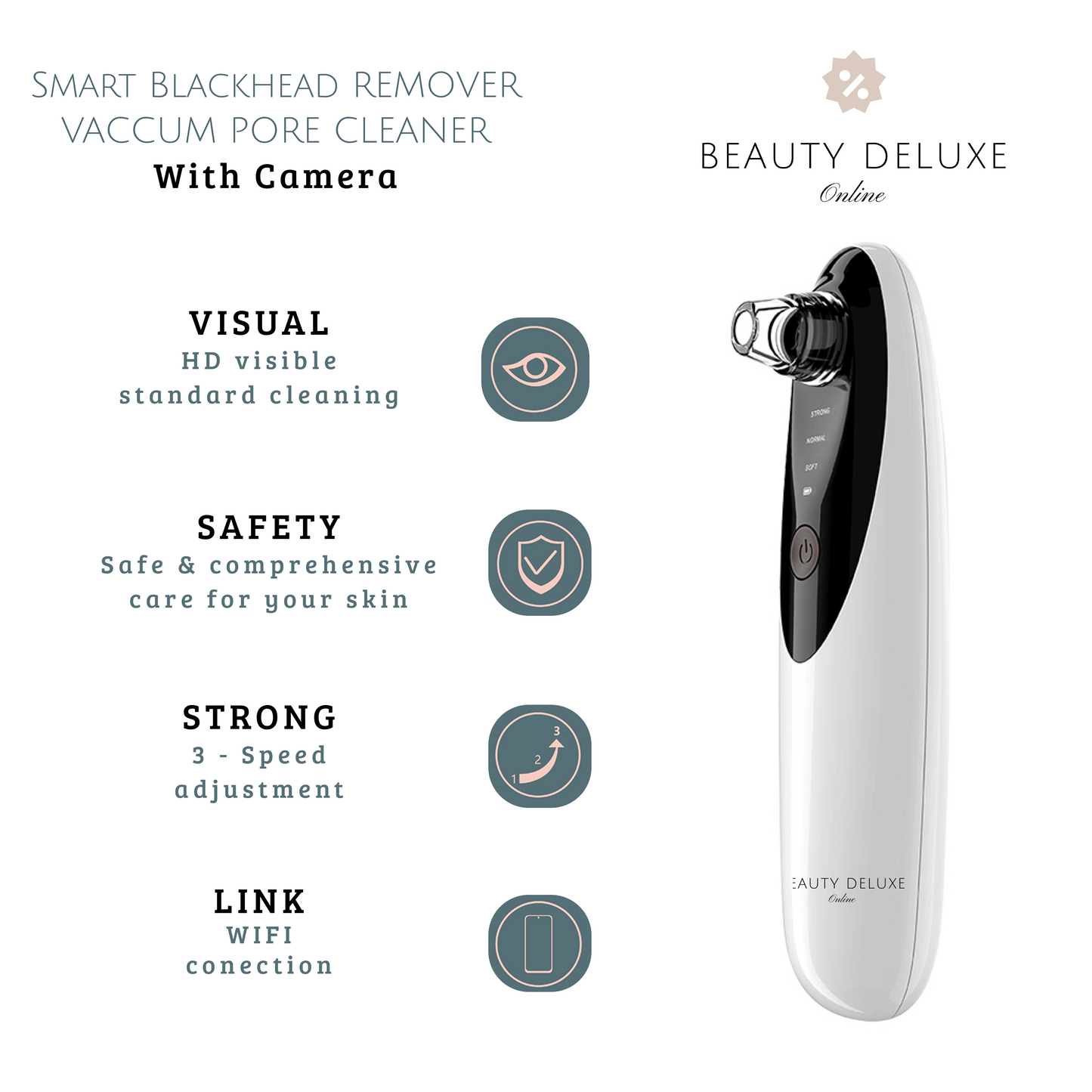 Beauty Deluxe™ Visual Blackhead Remover with Built-in Camera